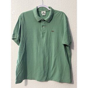 LACOSTE BRAND MEN'S Large sz 6 CROC LOGO Green POLO SHIRT